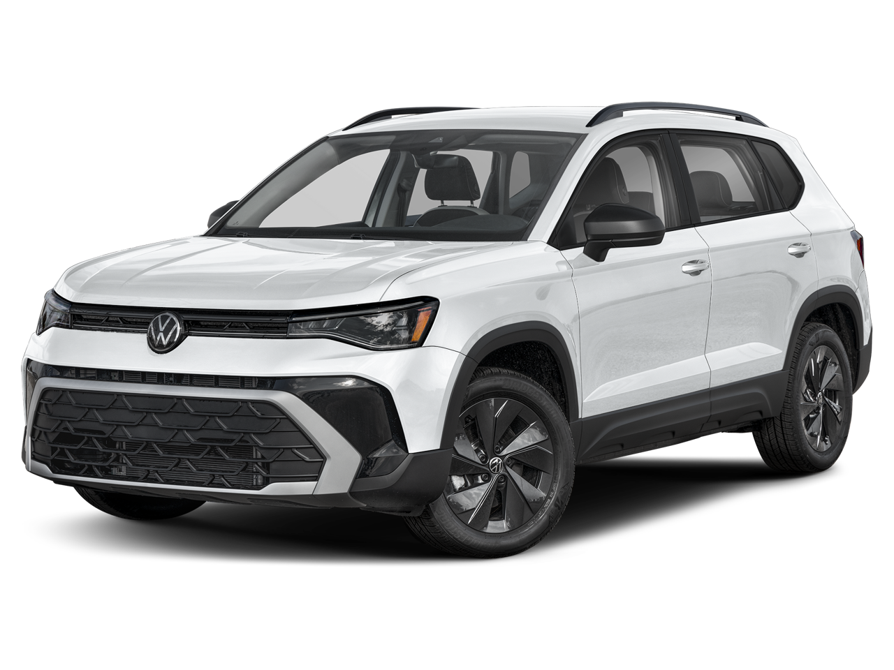 2026 Volkswagen Taos S 4MOTION in Pure White — front three-quarter view