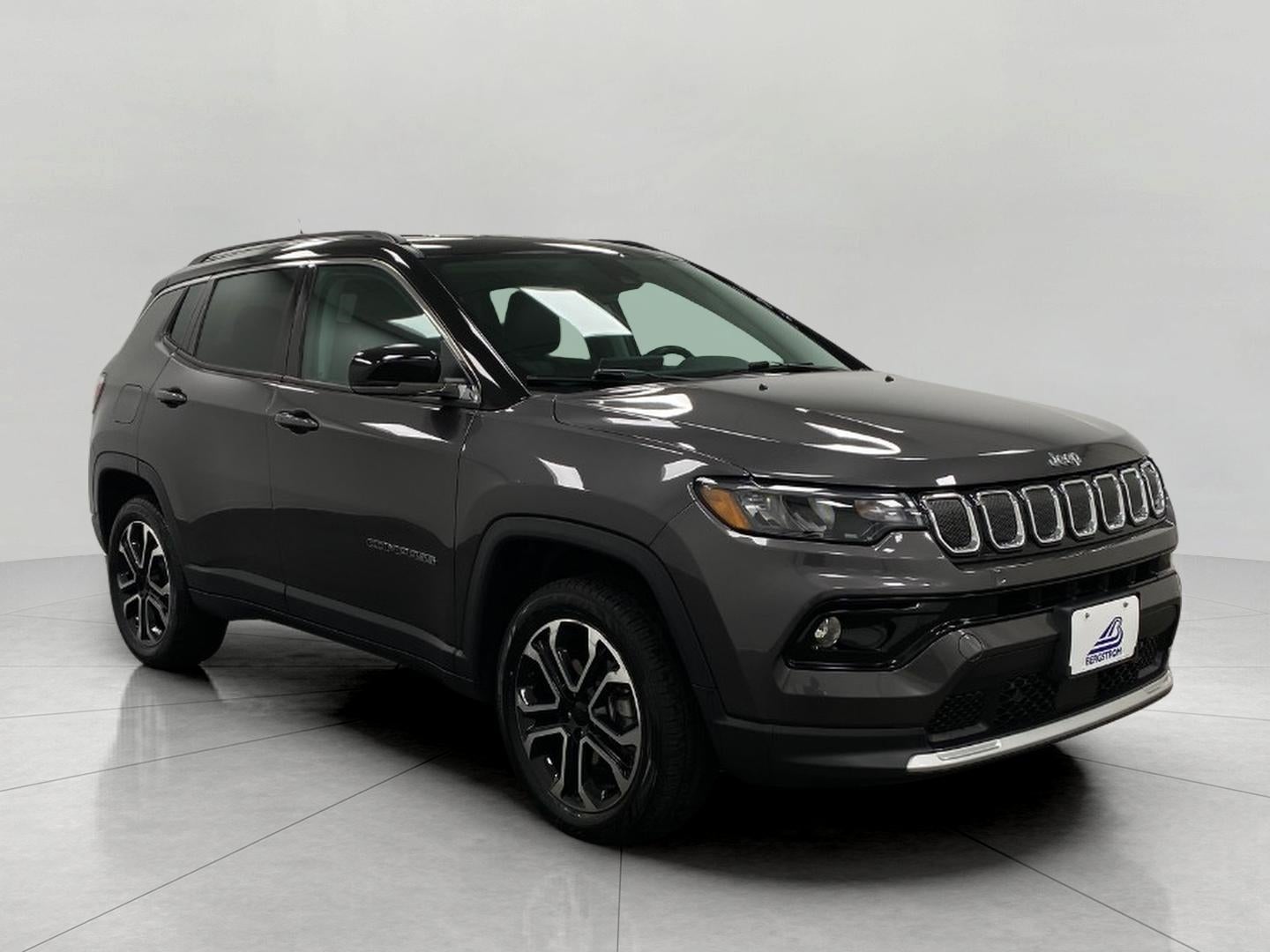 2022 Jeep Compass Limited 4x4 in Granite Crystal Metallic Clearcoat — front three-quarter view