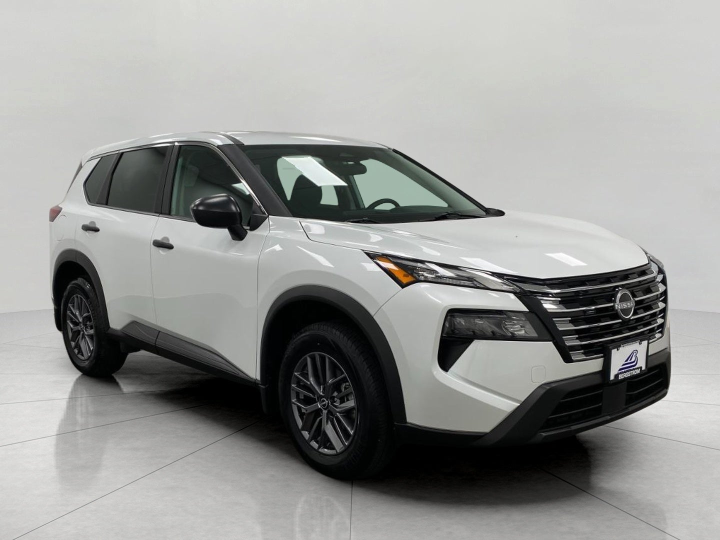 2025 Nissan Rogue AWD S in Everest White — front three-quarter view